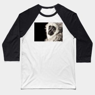 Monkey : Monochromatic | Black and White Series Baseball T-Shirt